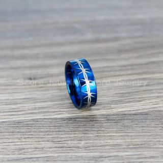 Barb Wire Ring, Barb Wire Jewelry, Bard Wire Wedding Band, Blue Tungsten Ring, Blue Ring, Blue Wedding Band, Blue Wedding Ring