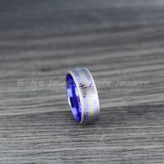 Music Ring, Music Sheet Ring, Music Jewelry, Piano Ring, Purple Tungsten Ring, Purple Ring, Purple Wedding Band, Treble Clef Note Ring, Music Notes Ring