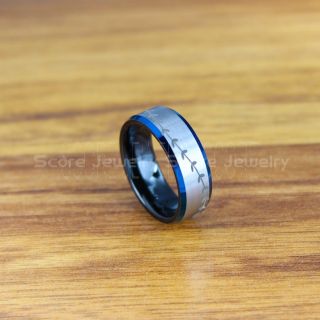 Baseball Ring, Baseball Stitch Pattern Ring, Silver Tungsten Ring, Baseball Jewelry, Silver Wedding Band, Silver Wedding Ring