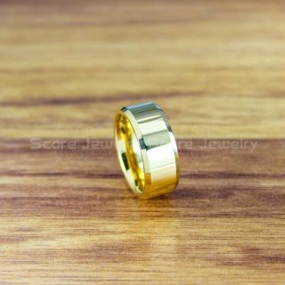 Classic 10mm 14K Yellow Gold Tungsten Ring, Yellow Gold Tungsten Wedding Band, Yellow Gold Wedding Band, Yellow Gold Wedding Ring, Yellow Gold Tungsten Wedding Ring