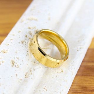 14K Yellow Gold Tungsten Ring, 8mm Classic Yellow Gold Tungsten Wedding Band, Yellow Gold Wedding Band, Yellow Gold Wedding Ring, Yellow Gold Tungsten Wedding Ring