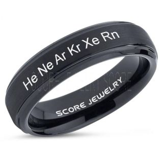 Noble Gases Ring, Inert Gases Ring, Aerogens Ring, Periodic Table Ring, Elements Ring, Helium Ring, Neon Ring, Argon Ring, Krypton Ring, Xenon Ring, Radon Ring, Science Ring, Science Jewelry, Science Teacher Ring, Teacher Jewelry