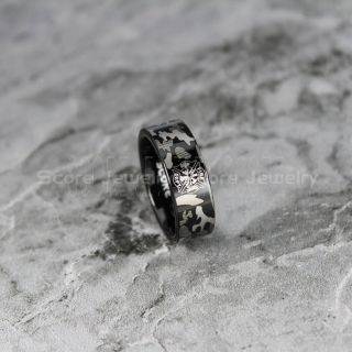 Firefighter Department Ring, Fireman Ring, Camo Ring, Camouflage Ring, Fireman Jewelry, Black Tungsten Band, Black Tungsten Wedding Band, Firefighter Ring, Fire Department Tungsten Ring