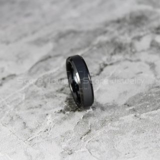Black Tungsten Ring, Classic Black Tungsten Wedding Band Brushed Vertically Finish, Black Wedding Band, Black Wedding Ring, Black Tungsten Wedding Ring