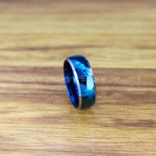 Blue Tungsten Ring, Classic Blue Tungsten Wedding Band, Blue Wedding Band, Blue Wedding Ring, Blue Tungsten Wedding Ring