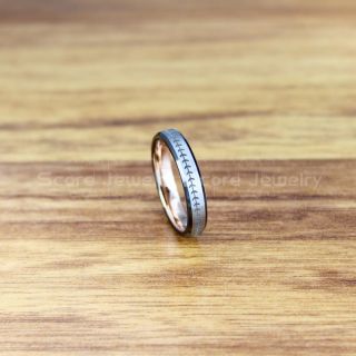 Baseball Ring, Baseball Stitch Pattern Ring, 4mm Silver Tungsten Ring, Baseball Jewelry, Silver Wedding Band, Silver Wedding Ring