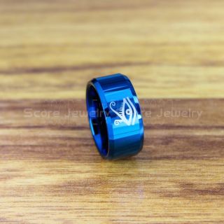 Horus Ring, The Eye of Horus Ring, Ancient Egyptian Symbol of Protection Royal Power and Good Health Design Ring, Egyptian Jewelry, Blue Tungsten Ring