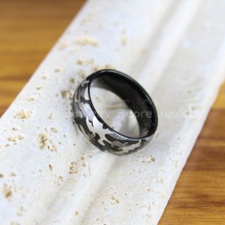 Camo Ring, Camouflage Ring, Black Wedding Band with Camo Pattern, Black Tungsten Ring, Black Wedding Band, Black Tungsten Band, Military Ring