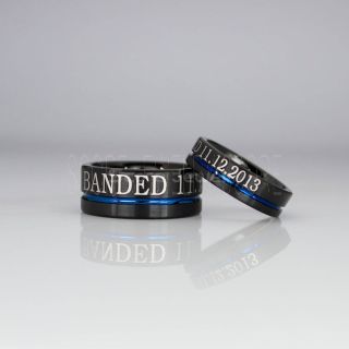 Duck Band Rings, 2 Piece Couple Set Banded Together Rings, Classic Tungsten Rings, Tungsten Wedding Bands, Banded Together Wedding Bands, Black Wedding Rings, Tungsten Wedding Rings