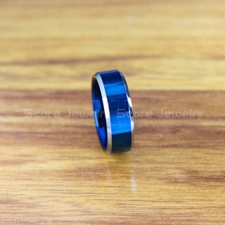 Blue Tungsten Ring, Classic Blue Tungsten Wedding Band, Blue Wedding Band, Blue Wedding Ring, Blue Tungsten Wedding Ring