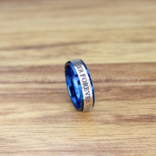 Doctor Who Ring, Doctor Who Wedding Ring, Gallifreyan Ring, Tungsten Band with Beveled Edge Together Forever Through Time and Space Tungsten Band
