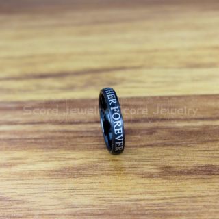 Doctor Who Ring, Doctor Who Wedding Ring, Gallifreyan Ring, Black Tungsten Ring, Black Wedding Band, Black Wedding Ring, Together Forever Through Time and Space, Black Wedding Ring