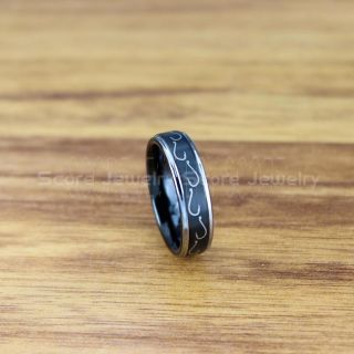 Fishing Ring, Fish Hook Ring, Black Tungsten Ring, Black Wedding Band, Hunting Ring, Fish Hooks Wedding Band, Black Tungsten Wedding Band