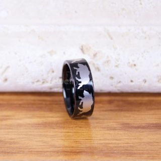 Wild Hog Ring, Wild Boar Ring, Hunting Ring, Hog Jewelry, Boar Jewelry, Black Tungsten Ring