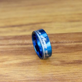 Cattle Rancher Ring, Cattle Rancher Band, Blue Tungsten Ring, Blue Wedding Band, Rancher Ring, Cattle Rancher Wedding Band, Cattle Ranching Ring