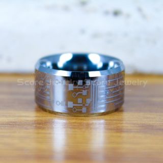 Circuit Board Ring, Circuit Board Jewelry, Technology Ring, Engineer Ring, Circuit Board Ring, Silver Tungsten Ring, Geek Ring, Geek Jewelry