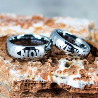 2 Piece Couple Set Star Wars Rings, Star Wars Wedding Bands, I Love You I Know Ring, Silver Wedding Rings, Silver Tungsten Bands, Star Wars Wedding Bands