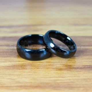 Black Tungsten Rings, Classic Black Tungsten Wedding Bands, 2 Piece Couple Set Black Wedding Bands, Black Wedding Rings, Black Tungsten Wedding Rings