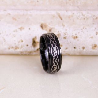 Claddagh Ring, Claddagh Wedding Band, Celtic Ring, Trinity Knot Wedding Ring, Trinity Knot Wedding Band, Black Claddagh Wedding Band, Black Claddagh Tungsten Ring