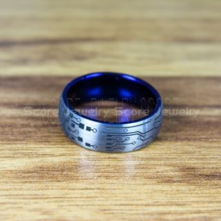 Circuit Board Ring, Circuit Board Jewelry, Technology Ring, Engineer Ring, Circuit Board Ring, Silver Tungsten Ring, Geek Ring, Geek Jewelry