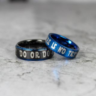Star Wars Rings, Star Wars Jewelry, Yoda Rings, Black Yoda Rings, Black Tungsten Yoda Wedding Rings, Yoda Star Wars Rings, Star Wars Wedding Bands, Black Wedding Rings, Star Wars Wedding Bands, Star Wars Wedding Rings
