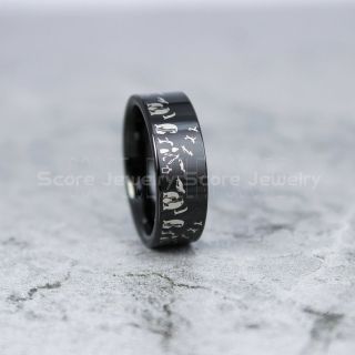 Penguin Ring, Penguin Ring, Baby Penguin Ring, Black Tungsten Ring, Black Tungsten Band, Tungsten Wedding Ring, Penguin Couples Ring, Black Wedding Ring
