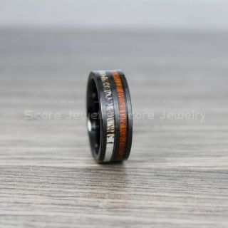 Deer Antler Ring, Deer Antler Wedding Band, Antler Ring, Antler Wedding Band, Koa Wood Ring, Black Tungsten Wedding Band, Turquoise Tungsten Wedding Ring, Koa Wood Tungsten Ring