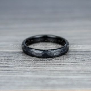Hammered Tungsten Ring, Black Tungsten Wedding Band, Hammered Wedding Band, Black Hammered Wedding Ring, Black Wedding Ring