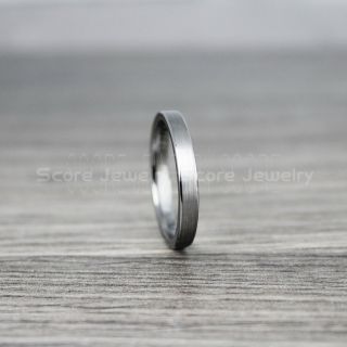 4mm Silver Tungsten Ring with Flat Edge, Classic Silver Tungsten Wedding Band, Silver Wedding Band, Silver Wedding Ring, Silver Tungsten Wedding Ring