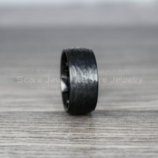 Hammered Tungsten Ring, Black Tungsten Wedding Band, Hammered Wedding Band, Black Hammered Wedding Ring, Black Wedding Ring