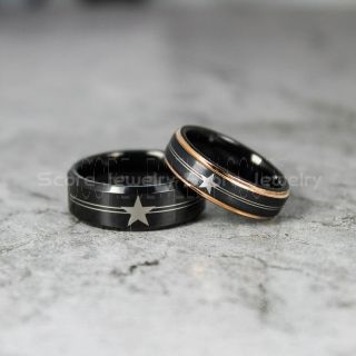 Dallas Rings, Football Rings, Black Tungsten Rings, Black Tungsten Wedding Rings, Black Wedding Rings, Dallas Football Rings, Dallas Football Wedding Rings