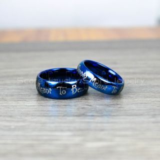 Simply Meant To Be Jack and Sally Rings, Jack and Sally Wedding Bands, Blue Tungsten Rings, Blue Tungsten Wedding Bands, Jack and Sally Wedding Rings