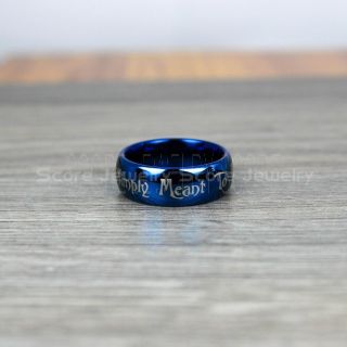 Simply Meant To Be Jack and Sally Ring, Jack and Sally Wedding Band, Blue Tungsten Ring, Blue Tungsten Wedding Band, Jack and Sally Wedding Ring