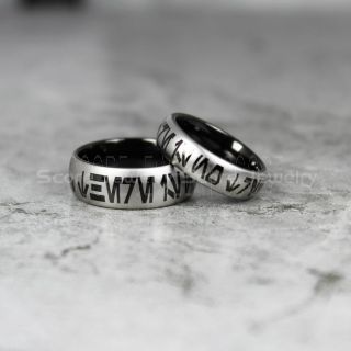 Aurebesh Ring, Star Wars Ring, Customize Your Own Text in Aurebesh, Star Wars Wedding Band, Black Aurebesh Wedding Ring, Black Tungsten Band, Aurebesh Wedding Band, Star Wars Wedding Ring, Star Wars Aurebesh Jewelry
