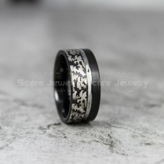 Camo Ring, Camouflage Ring, Camouflage Tungsten Ring, Military Ring, Black Ring, Black Wedding Band, Black Wedding Ring, Military Wedding Band, Army Wedding Ring