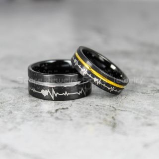 Electrocardiogram Ring, Medical Ring, Science Ring, Doctor Ring, Heartbeat Ring, Nurse Ring, Electrocardiography Ring, Doctor Jewelry, Medical Ring