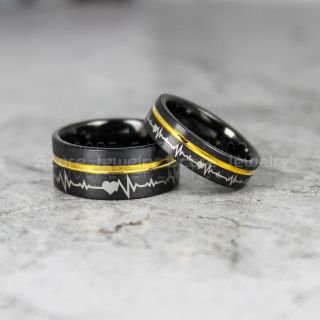 Electrocardiogram Ring, Medical Ring, Science Ring, Doctor Ring, Heartbeat Ring, Nurse Ring, Electrocardiography Ring, Doctor Jewelry, Medical Ring