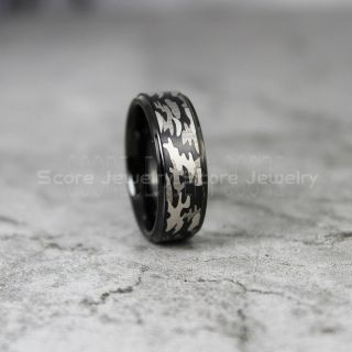 Camo Ring, Camouflage Ring, Camouflage Tungsten Ring, Military Ring, Black Ring, Black Wedding Band, Black Wedding Ring, Military Wedding Band, Army Wedding Ring