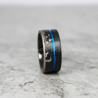 Geese Hunting Ring, Duck Hunting, Geese Hunting Scene Ring, Hunting Ring, Hunting Jewelry, Dog Hunting Ring, Dog Hunting Jewelry, Black Tungsten Ring, Black Wedding Band