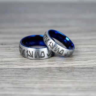 Aurebesh Ring, Star Wars Ring, Customize Your Own Text in Aurebesh, Star Wars Wedding Band, Silver Aurebesh Wedding Ring, Silver Tungsten Band, Aurebesh Wedding Band, Star Wars Wedding Ring, Star Wars Aurebesh Jewelry