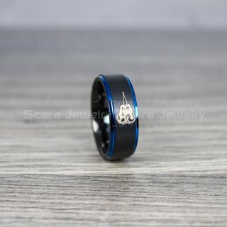 Boxing Ring, Boxer Ring, Boxing Gloves Ring, Black Tungsten Ring, Black Wedding Ring, Black Wedding Band, Boxing Jewelry