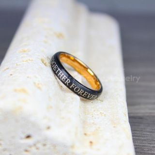 Doctor Who Ring, Doctor Who Wedding Ring, Gallifreyan Ring, Tungsten Band Together Forever Through Time and Space Tungsten Band