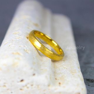 Hammered Tungsten Ring, 14K Yellow Gold Tungsten Wedding Band, Hammered Wedding Band, 14K Yellow Gold Hammered Wedding Ring, 14K Yellow Gold Wedding Ring