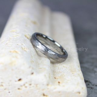 Hammered Tungsten Ring, Silver Tungsten Wedding Band, Hammered Wedding Band, Silver Hammered Wedding Ring, Silver Wedding Ring