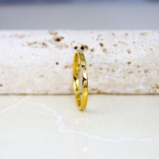 Classic 2mm 14K Yellow Gold Tungsten Ring, Stackable Yellow Gold Tungsten Wedding Band, Yellow Gold Wedding Band, Yellow Gold Wedding Ring, Yellow Gold Tungsten Wedding Ring