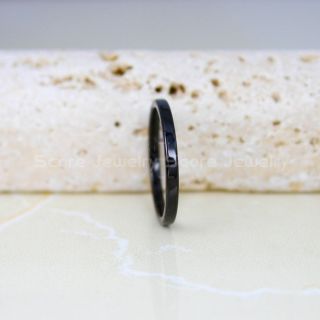 Classic 2mm Black Tungsten Ring, Stackable Black Tungsten Wedding Band, Black Wedding Band, Black Wedding Ring, Black Tungsten Wedding Ring