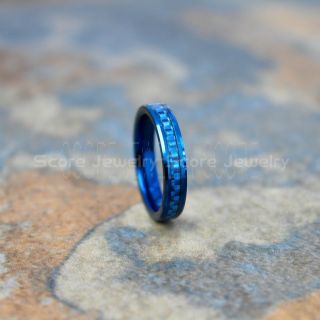 Blue Tungsten Ring, Blue Tungsten Ring, Blue Wedding Band, Blue Tungsten Ring with Blue Carbon Fiber Inlay, Blue Tungsten Wedding Band