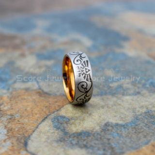 Zelda Ring, Gamer Ring, Legend of Zelda Ring, Zelda Wedding Ring, Zelda Wedding Band, Gunmetal Tungsten Ring, Gunmetal Wedding Band