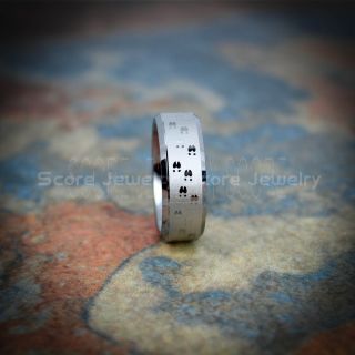 Deer Ring, Deer Tracks Ring, Deer Hunting Ring, Fishing Ring, Silver Tungsten Ring, Silver Wedding Band, Hunting Ring, Deer Hunting Wedding Band, Deer Tracks Ring