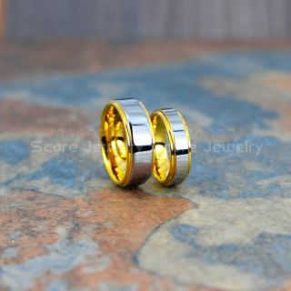 Silver Tungsten Rings, Classic Silver Tungsten Wedding Bands, 2 Piece Couple Set Silver Wedding Bands, Silver Wedding Rings, Silver Tungsten Wedding Rings